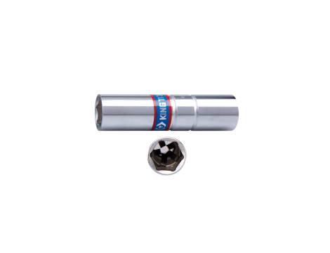 King Tony - NASADKA DO ŚWIEC 3/8" 20.8mm x 70mm 6-kąt. WKŁADKA Z METALOWYM KLIPSEM - 367521