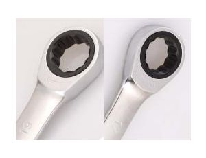 King Tony - KLUCZ OCZKOWY DWUSTRONNY Z GRZECHOTKĄ JEDNOKIERUNKOWĄ 72 ZĘBY 150 x 10mm x 13mm - 37361013M - image 2