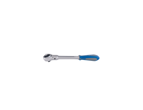 King Tony - GRZECHOTKA 3/8" Z RUCHOMĄ GŁOWICĄ 72 ZĘBY, Z PRZYCISKIEM, 235mm, UCHWYT GUMOWY - 3752-09G
