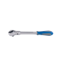King Tony - GRZECHOTKA 3/8" Z RUCHOMĄ GŁOWICĄ 72 ZĘBY, Z PRZYCISKIEM, 235mm, UCHWYT GUMOWY - 3752-09G - 2