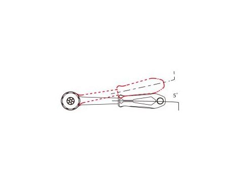 King Tony - GRZECHOTKA 3/8" 72 ZĘBY 200mm UCHWYT GUMOWY - 3755-08G - 3