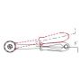 King Tony - GRZECHOTKA 3/8" 72 ZĘBY 200mm UCHWYT GUMOWY - 3755-08G - 4