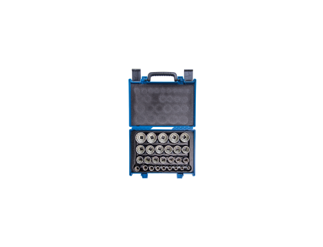 King Tony - ZESTAW NASADEK 1/2" 12-kąt. 8-36mm W WALIZCE 27cz. - 4057MR