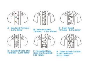 King Tony - SZCZYPCE Z WYMIENNYMI MATRYCAMI DO ZACISKANIA KONCÓWEK PRZEWODÓW - 42107GX - image 2
