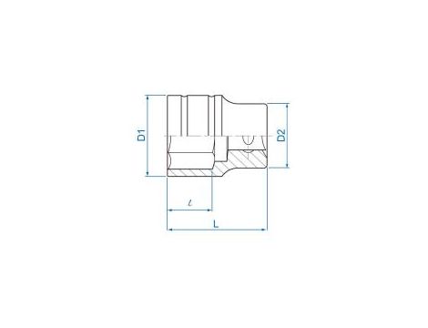 King Tony - NASADKA KRÓTKA 1/2" 21mm x 38mm, 6-kąt. Cr-v - 433521MR - 2