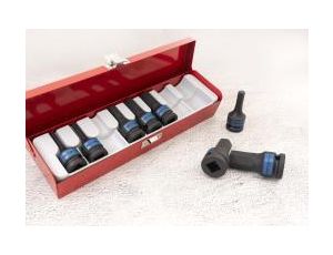 King Tony - ZESTAW NASADEK UDAROWYCH Z KOŃCÓWKĄ HEX 1/2