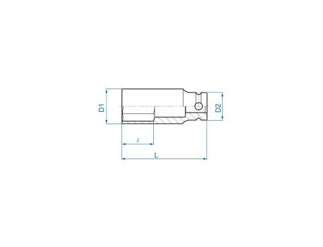 King Tony - NASADKA DŁUGA UDAROWA 1/2" CALOWA 3/8" x 80mm, 6-kąt - 443512S - 2