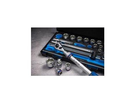 King Tony - ZESTAW NASADEK 1/2" 24cz. KRÓTKIE 6-kąt. 8-32mm, AKCESORIA, WALIZKA - 4524MRV04