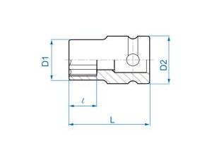 King Tony - NASADKA KRÓTKA UDAROWA GWIAZDKOWA 1/2