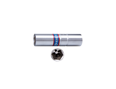 King Tony - NASADKA DO ŚWIEC 1/2" 20.8mm x 70mm 6-kąt. WKŁADKA Z METALOWYM KLIPSEM - 467521