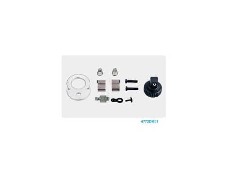 King Tony - GRZECHOTKA ALUMINIOWA 1/2" 32 ZĘBY 250mm UCHWYT MOLETOWANY - 4772-10F - 2