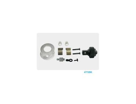King Tony - GRZECHOTKA ZE STOPU ALUMINUM Z PRZYCISKIEM 1/2" 32 ZĘBY 250mm UCHWYT GUMOWY - 4772-10GS - 2