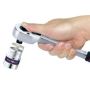 King Tony - GRZECHOTKA ZE STOPU ALUMINUM Z PRZYCISKIEM 1/2" 32 ZĘBY 250mm UCHWYT GUMOWY - 4772-10GS - 4