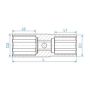 King Tony - NASADKA UDAROWA DWUSTRONNA 1/2" 21mm / 22mm x 77mm, 6-kąt - 49152122M - 3