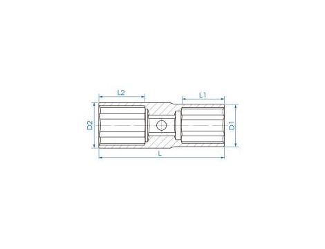 King Tony - NASADKA UDAROWA DWUSTRONNA 1/2" 21mm / 23mm x 77mm, 6-kąt - 49152123M - 2