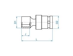King Tony - NASADKA KRÓTKA UDAROWA Z PRZEGUBEM 1/2