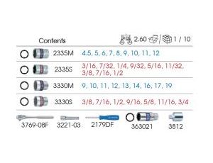 King Tony - ZESTAW NASADEK 1/4