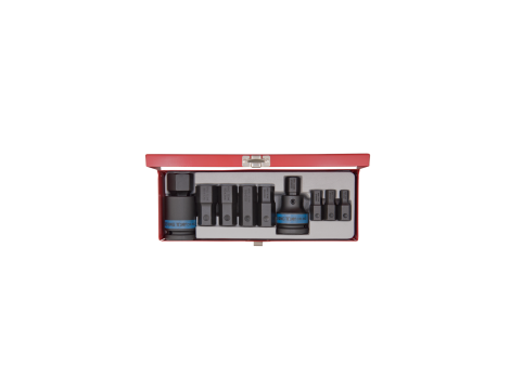 King Tony - ZESTAW NASADEK UDAROWYCH 3/4" 11cz. Z KOŃCÓWKĄ HEX 10-32mm, KASETA - 6411MP