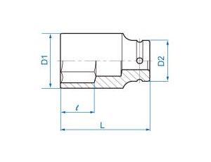 King Tony - NASADKA DŁUGA UDAROWA 3/4