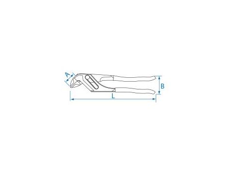 King Tony - SZCZYPCE NASTAWNE Z PRZYCISKIEM, UCHWYT PVC 266mm - 6518-10C - 2