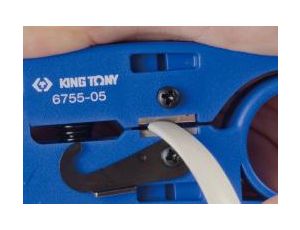 King Tony - ŚCIĄGACZ IZOLACJI DO PRZEWODÓW SIECIOWYCH UTP/STP (2.6 - 8.0mm) I TELEFONICZNYCH (RJ-45, RJ-11/12) - 6755-05