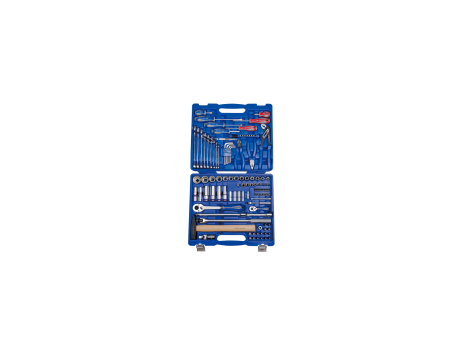 King Tony - ZESTAW NARZĘDZI KING TONY,NASADKI, BITY, WKRĘTAKI, KLUCZE, SZCZYPCE, MŁOTEK, LATARKA 110 cz. W WALIZCE - 7010MR