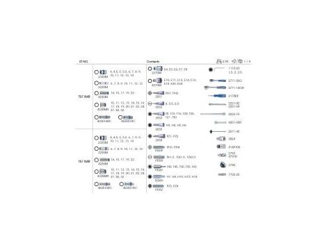 King Tony - ZESTAW NARZĘDZI KING TONY,NASADKI, BITY, WKRĘTAKI, KLUCZE, SZCZYPCE, MŁOTEK, LATARKA 110 cz. W WALIZCE - 7011MR