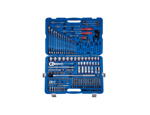 King Tony - ZESTAW NARZĘDZI KING TONY, NASADKI, BITY, WKRĘTAKI, KLUCZE, SZCZYPCE 153cz. W WALIZCE - 7053MR01