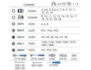 King Tony - ZESTAW NASADEK 1/4