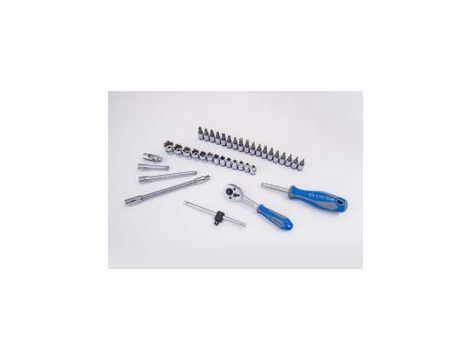 King Tony - ZESTAW NARZĘDZI 83 CZ. NASADKI 1/4"+1/2" 4 -32mm 6-kąt. Z GRZECHOTKAMI, KLUCZE, BITY, LATARKA, WALIZKA - 7582MR - 2