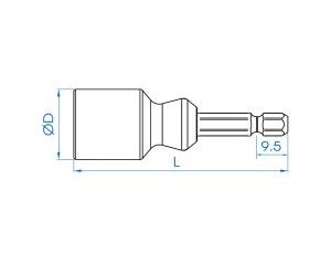 King Tony - NASADKA DO PRĘTÓW GWINTOWANYCH 12MM DO WKRĘTAREK 1/4