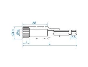King Tony - NASADKA DŁUGA 12-KĄTNA DO WKRĘTAREK 1/4