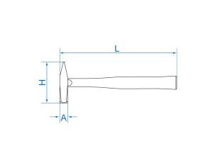 King Tony - MŁOTEK ŚLUSARSKI 2000g 400mm - 7823-20 - image 2