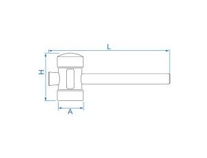 King Tony - MŁOTEK GUMOWY 821g 79 x 119 x 350mm - 7848-80 - image 2