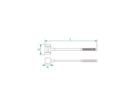 King Tony - MŁOTEK GUMOWY 1650g 500mm UCHWYT Z WŁÓKNA SZKLANEGO - 7852-23 - 2