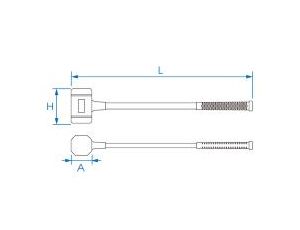 King Tony - MŁOTEK GUMOWY 4500g 910mm UCHWYT Z WŁÓKNA SZKLANEGO - 7852-55 - image 2