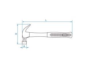King Tony - MŁOTEK STOLARSKI Z TRZONKIEM Z WŁOKNA SZKLANEGO 450g - 7861-16 - image 2