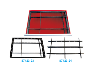 King Tony - PLASTIKOWE PRZEGRODY DO SZUFLADY WÓZKA, WYMIARY: 570MM x 370MM x 40MM - 87432-24