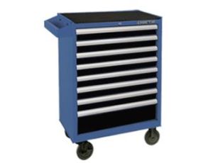 King Tony - WÓZEK WARSZTATOWY 8 SZUFLAD (BEZ NARZĘDZI) - NIEBIESKI + CZARNE SZUFLADY - 87437-8B-BK