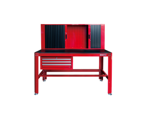 King Tony - STÓŁ WARSZTATOWY 3 SZUFLADY + SZAFKA ZAMYKANA ROLETĄ - 87512