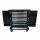 King Tony - WÓZEK WARSZTATOWY 9 SZUFLADOWY + 2 SZAFKI BOCZNE, CZARNY (BEZ NARZĘDZI) - 87A38-9BA-K