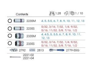 King Tony - ZESTAW NASADEK 1/4