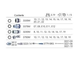 King Tony - ZESTAW NASADEK 3/8