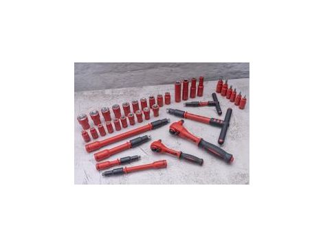 King Tony - ZESTAW NARZĘDZI IZOLOWANYCH VDE 1/4" i 3/8" 38 CZĘŚCI, WKŁAD Z PIANKI EVA DO WÓZKA - 9-55VE01MRV