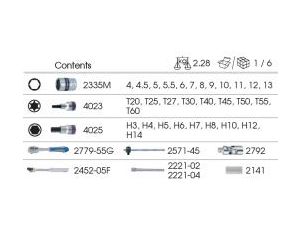 King Tony - ZESTAW NASADEK 1/4