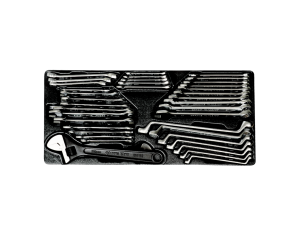 King Tony - ZESTAW KLUCZY 38cz. - PŁASKO-OCZKOWE 15cz. 6-21mm, PŁASKIE 11cz. 8-19mm, CALOWE 1/4-7/8