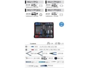 King Tony - ZESTAW NARZĘDZI + LUTOWNICA 30W, 17 CZ. - 90217PQ01