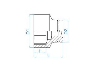 King Tony - NASADKA KRÓTKA UDAROWA 1-1/2