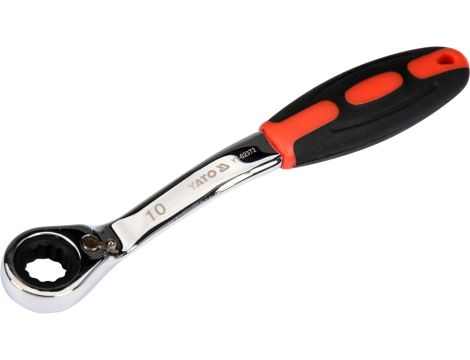 YATO - KLUCZ OCZKOWY ODGIĘTY Z GRZECHOTKĄ 10MM - YT-02372 - 2