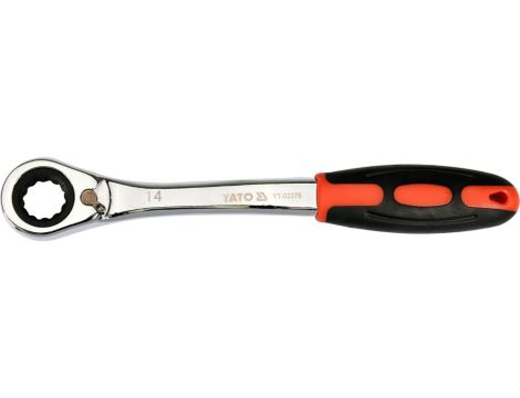YATO - KLUCZ OCZKOWY ODGIĘTY Z GRZECHOTKĄ 14MM - YT-02376
